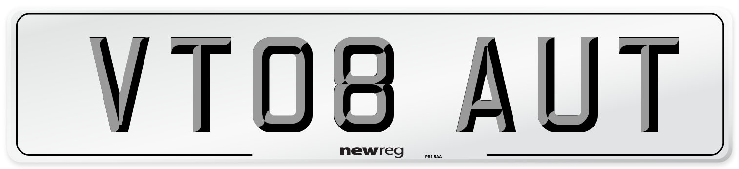 VT08 AUT Number Plate from New Reg